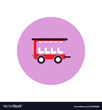 Stylish icon in color circle trailer car vector image