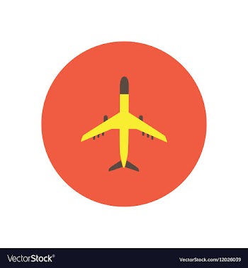 Stylish icon in color circle travel airplane vector image