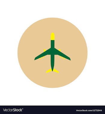 Stylish icon in color circle travel airplane vector image