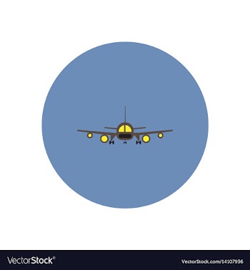 Stylish icon in color circle travel airplane vector image