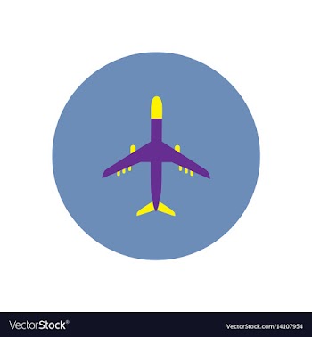 Stylish icon in color circle travel airplane vector image