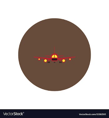 Stylish icon in color circle travel airplane vector image
