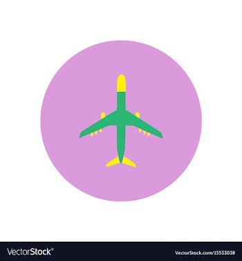 Stylish icon in color circle travel airplane vector image