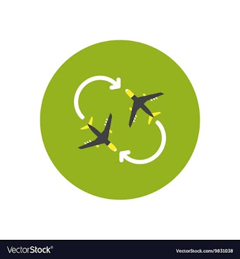 Stylish icon in color circle travel airplane vector image