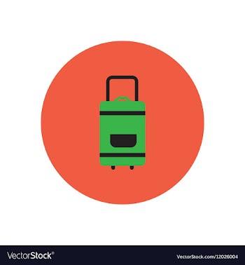Stylish icon in color circle travel suitcase vector image
