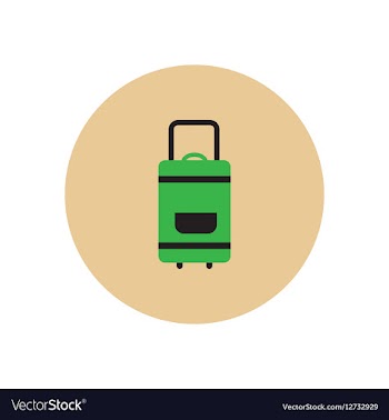 Stylish icon in color circle travel suitcase vector image