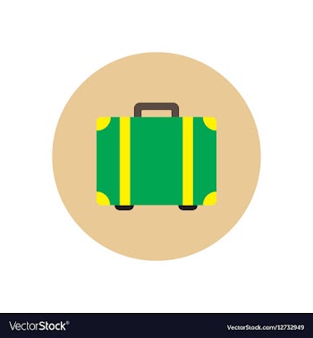 Stylish icon in color circle travel suitcase vector image