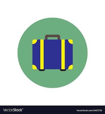 Stylish icon in color circle travel suitcase vector image