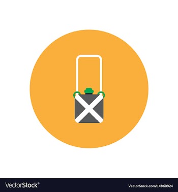 Stylish icon in color circle travel suitcase vector image