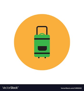 Stylish icon in color circle travel suitcase vector image