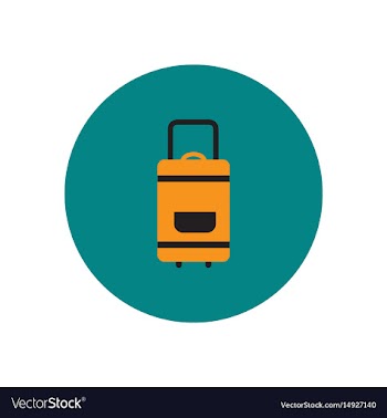 Stylish icon in color circle travel suitcase vector image