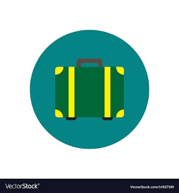 Stylish icon in color circle travel suitcase vector image
