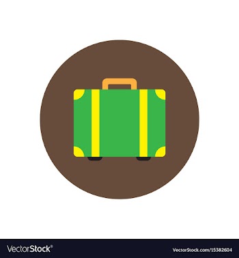 Stylish icon in color circle travel suitcase vector image