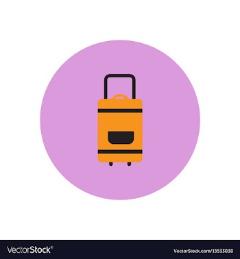 Stylish icon in color circle travel suitcase vector image