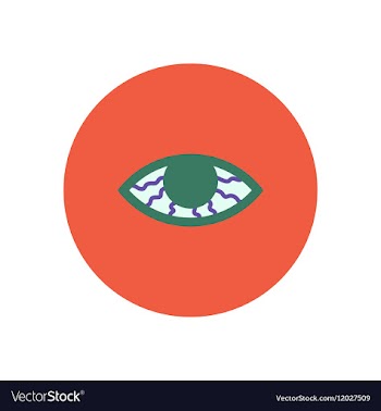 Stylish icon in color circle vision problems vector image