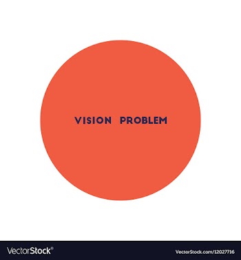 Stylish icon in color circle vision problems vector image