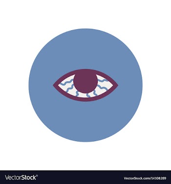 Stylish icon in color circle vision problems vector image