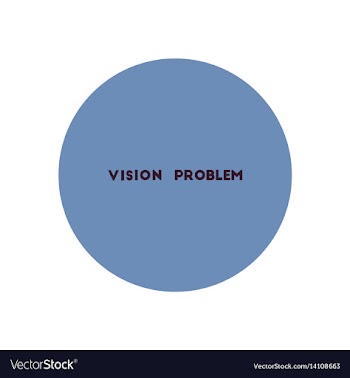 Stylish icon in color circle vision problems vector image
