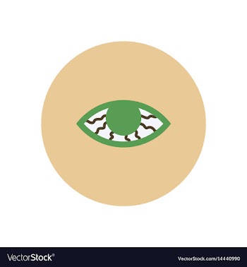 Stylish icon in color circle vision problems vector image