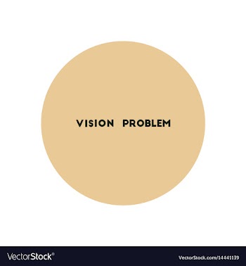 Stylish icon in color circle vision problems vector image