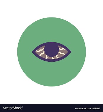 Stylish icon in color circle vision problems vector image