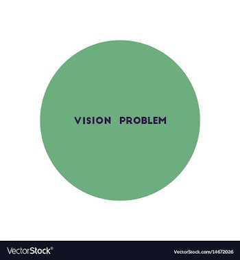 Stylish icon in color circle vision problems vector image