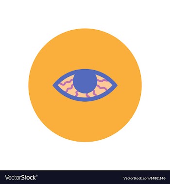 Stylish icon in color circle vision problems vector image