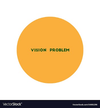 Stylish icon in color circle vision problems vector image