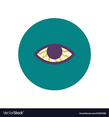 Stylish icon in color circle vision problems vector image