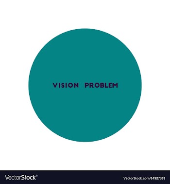 Stylish icon in color circle vision problems vector image