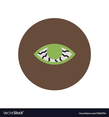 Stylish icon in color circle vision problems vector image