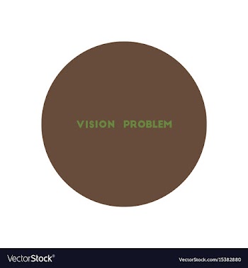 Stylish icon in color circle vision problems vector image
