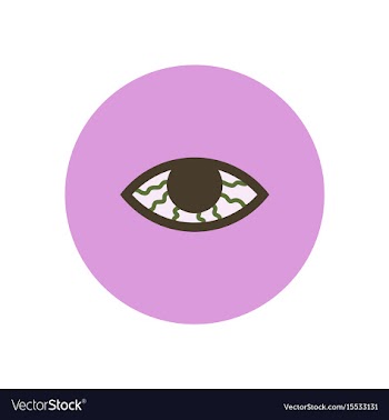 Stylish icon in color circle vision problems vector image