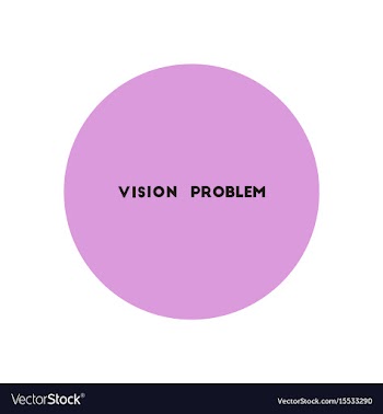 Stylish icon in color circle vision problems vector image