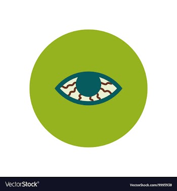 Stylish icon in color circle vision problems vector image