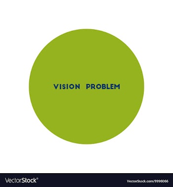 Stylish icon in color circle vision problems vector image