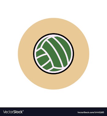 Stylish icon in color circle volleyball ball vector image