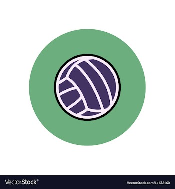 Stylish icon in color circle volleyball ball vector image