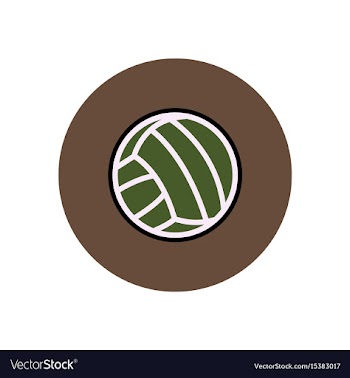 Stylish icon in color circle volleyball ball vector image
