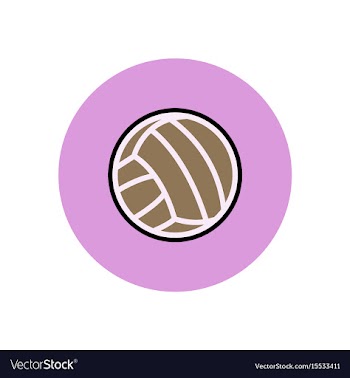 Stylish icon in color circle volleyball ball vector image