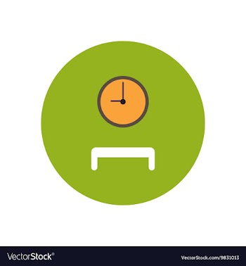 Stylish icon in color circle waiting hall vector image