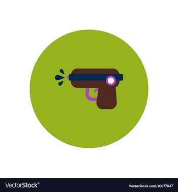 Stylish icon in color circle water gun vector image