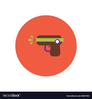 Stylish icon in color circle water gun vector image
