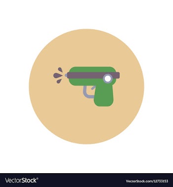 Stylish icon in color circle water gun vector image