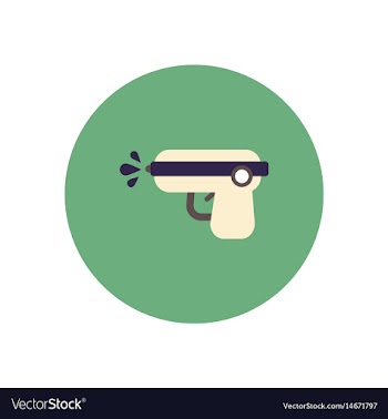 Stylish icon in color circle water gun vector image