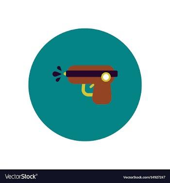 Stylish icon in color circle water gun vector image