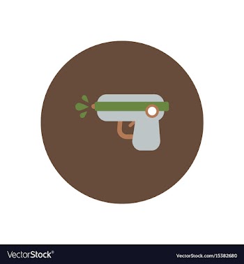 Stylish icon in color circle water gun vector image