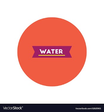 Stylish icon in color circle water text vector image