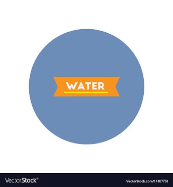 Stylish icon in color circle water text vector image