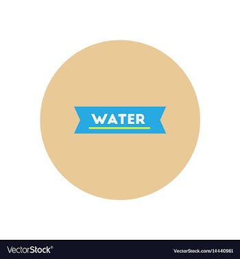 Stylish icon in color circle water text vector image